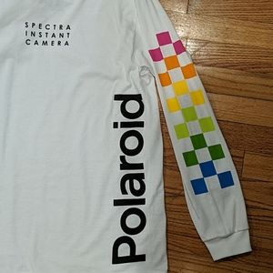 White long sleeve Polaroid t-shirt